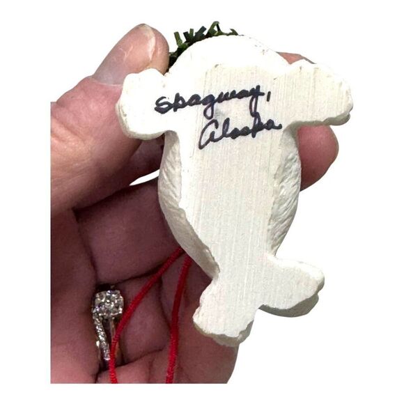 Hallmark Polar Bear & Merry Sea Lion Seal Holiday Ornament Set Lot of 2 White - Picture 11 of 11